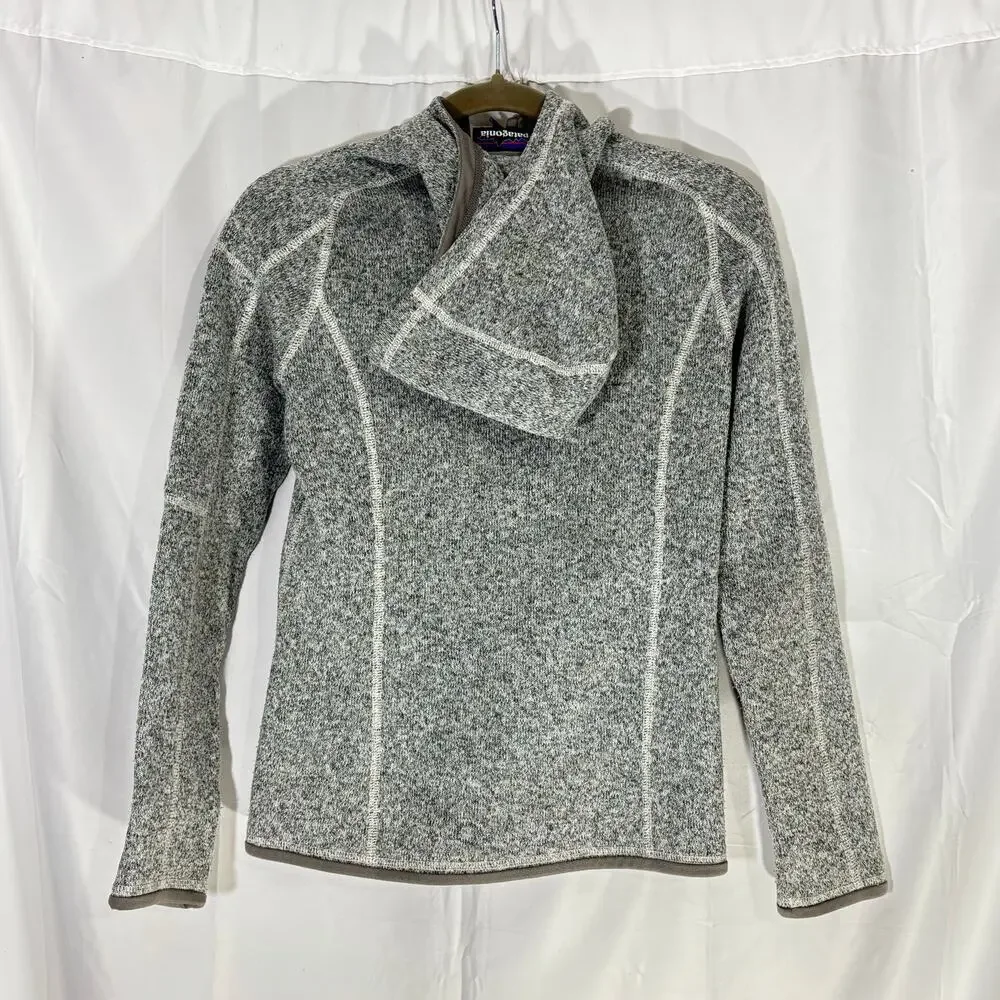 Patagonia Women’s Sweater Fleece Jacket Light Gray XS Full-Zip Outdoor Cozy